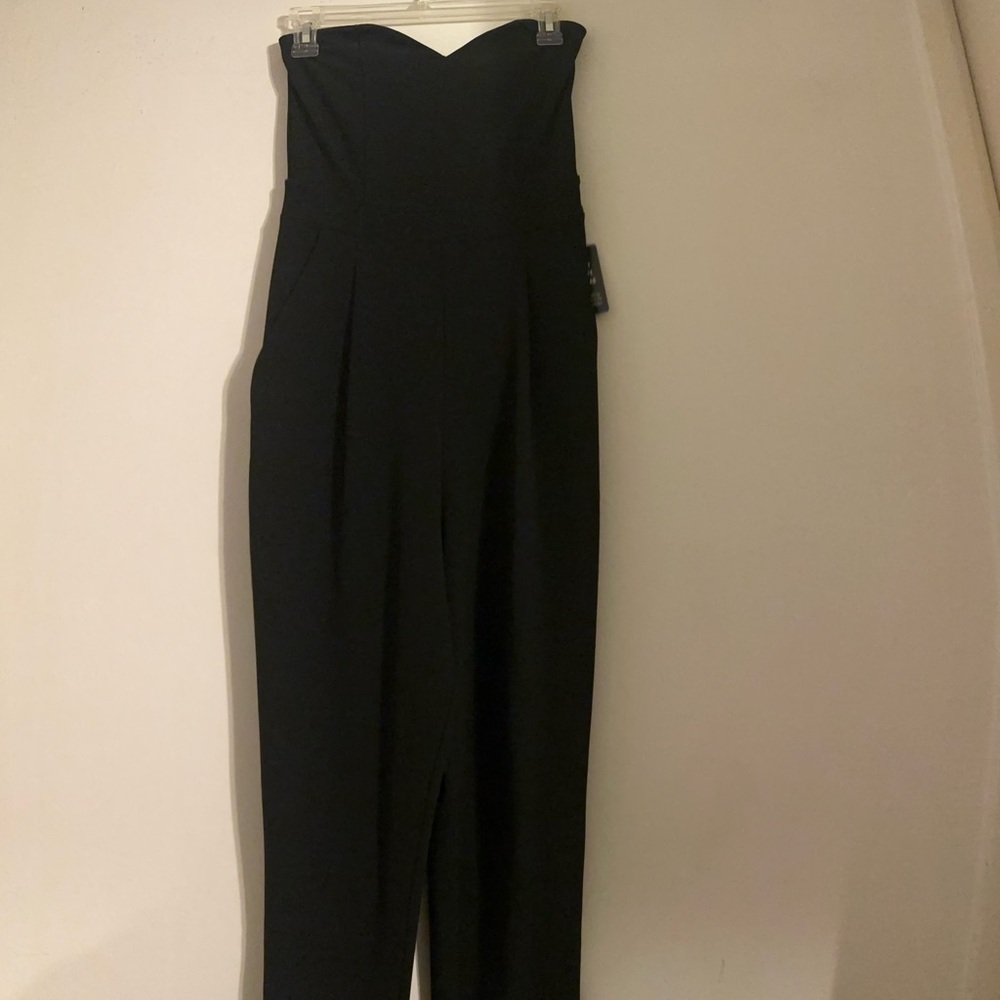 Black Strapless Jumpsuit